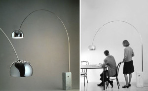 La lámpara Arco resulta simple, elegante y espectacular.