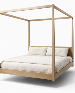 Cama con plafón y dosel