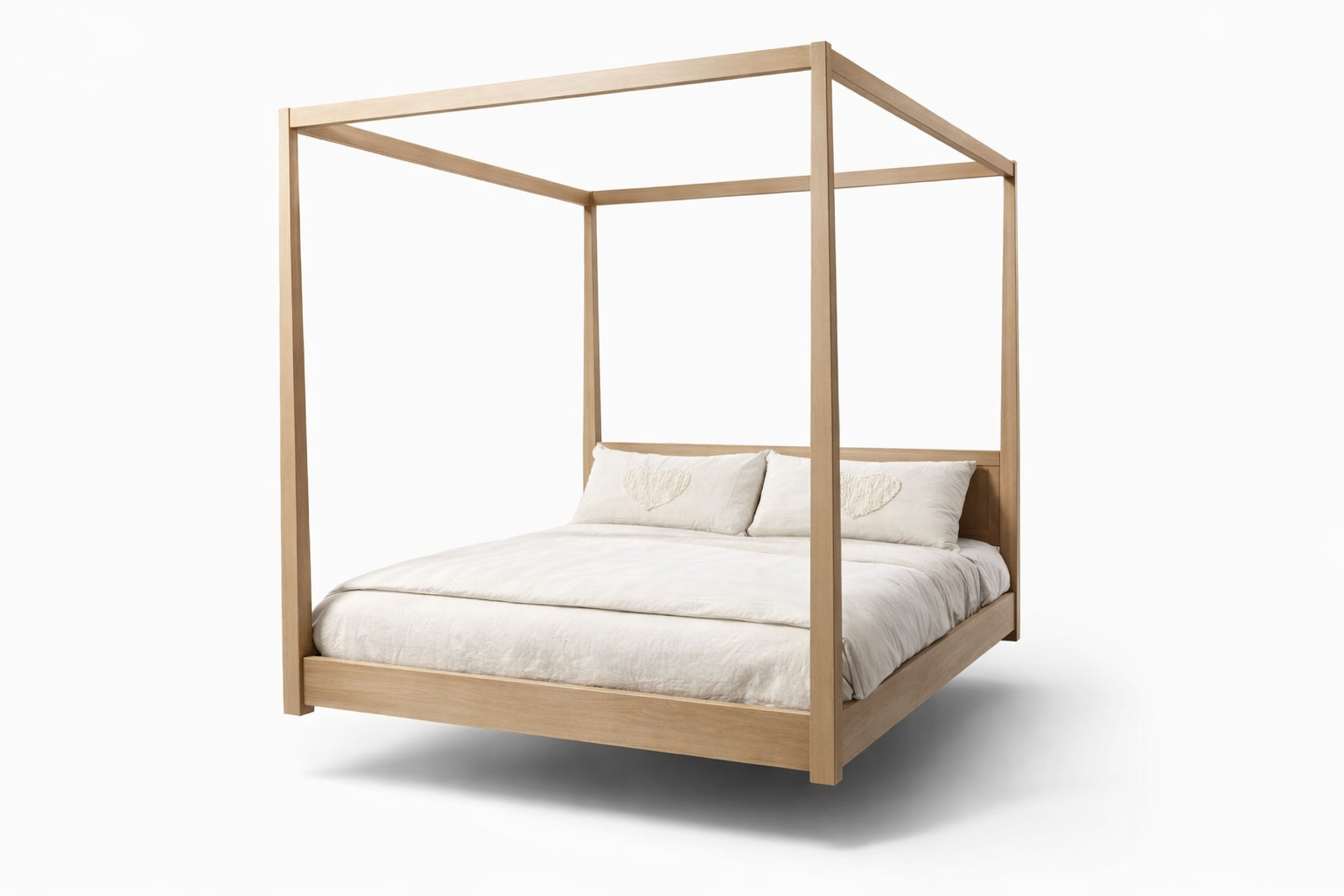 Cama con plafón y dosel
