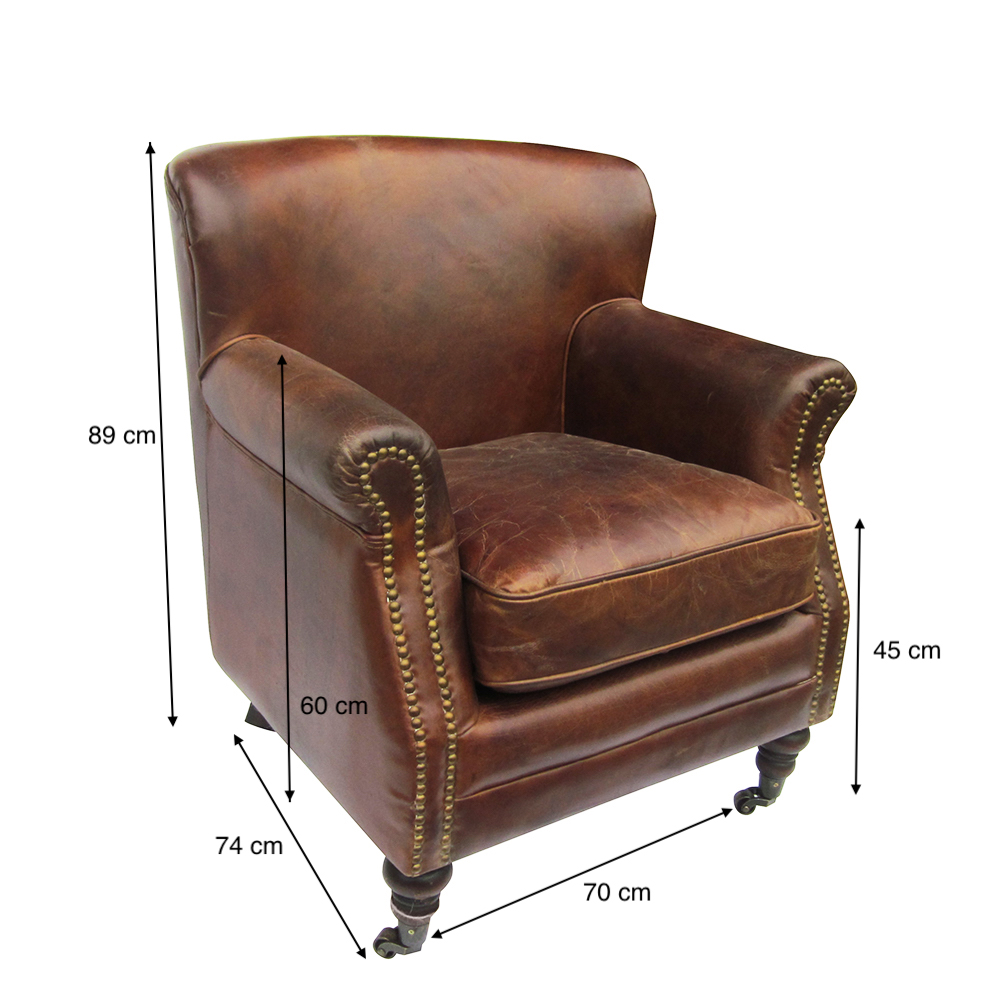 Detalle medidas sillón Inglés