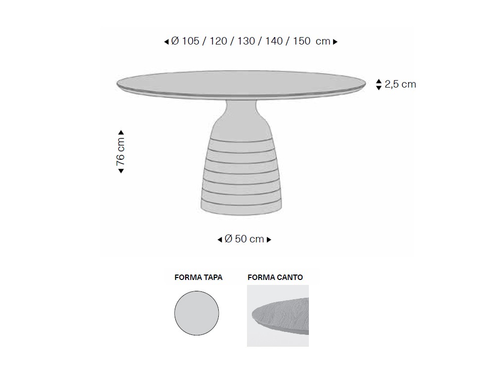 Mesa Gesa con porcelanico - Imagen 2